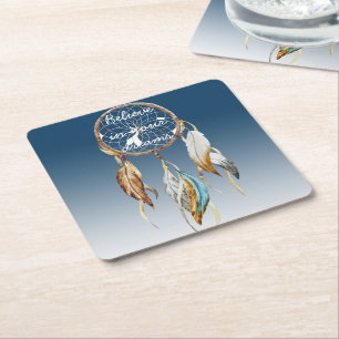 Dessous-de-verre Carré En Papier Capteur Inspirational Navy Blue Ombre Dream