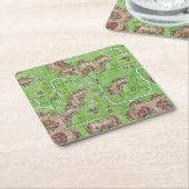 Dessous-de-verre Carré En Papier Carcassonne (Incliné)