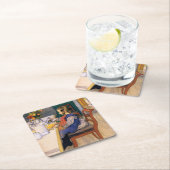 Dessous-de-verre Carré En Papier Carl Larsson A Late Risques Miserable Breakfast (En situation)