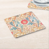 Dessous-de-verre Carré En Papier Carnation, William Morris (Incliné)
