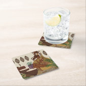 Dessous-de-verre Carré En Papier Carnival (En situation)