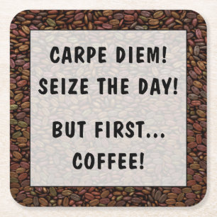 DESSOUS-DE-VERRE CARRÉ EN PAPIER CARPE DIEM !