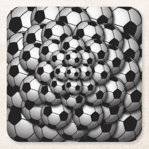 Dessous-de-verre Carré En Papier Carré de la saison de football Dessous de verre pa