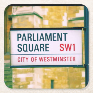 Dessous-de-verre Carré En Papier Carré du Parlement - Ville de Westminster - Dessou