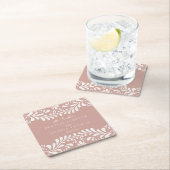 Dessous-de-verre Carré En Papier Carrelage Talavera rose style espagnol Fiesta Mari (En situation)