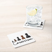 Dessous-de-verre Carré En Papier Carrières (En situation)