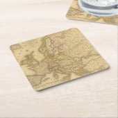 Dessous-de-verre Carré En Papier Carte de l'Europe 2 (Incliné)