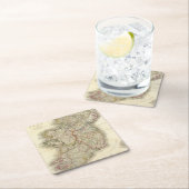 Dessous-de-verre Carré En Papier Carte de l'Irlande (En situation)
