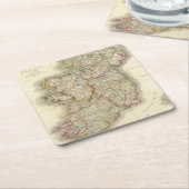 Dessous-de-verre Carré En Papier Carte de l'Irlande (Incliné)