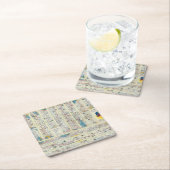 Dessous-de-verre Carré En Papier Carte de système d'American Airlines de verso (En situation)