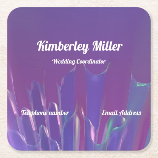 Dessous-de-verre Carré En Papier Carte de visite (Devant)