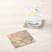 Dessous-de-verre Carré En Papier Carte du Texas par Mitchell (En situation)