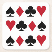 Dessous-de-verre Carré En Papier Cartes de jeu (Devant)