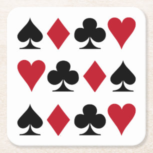 Dessous-de-verre Carré En Papier Cartes de jeu