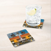 Dessous-de-verre Carré En Papier Carthagène (En situation)