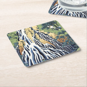 Dessous-de-verre Carré En Papier Cascade de Kirifuri près de la montagne Kurokami H