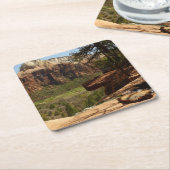 Dessous-de-verre Carré En Papier Cascade des piscines d'Emerald dans le parc nation (Incliné)