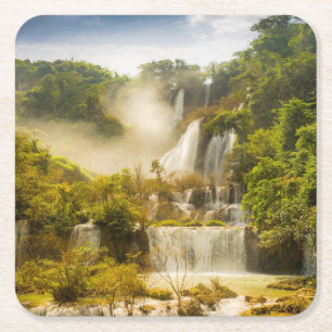 Dessous-de-verre Carré En Papier Cascade Thaïlande de Thi Lor Su