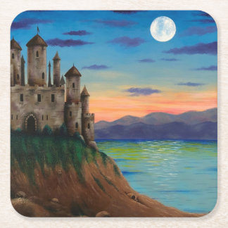 Dessous-de-verre Carré En Papier "Castle Island" Pittoresque Castle Island Dessous 