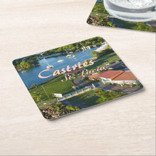 Dessous-de-verre Carré En Papier Castries Sainte-Lucie