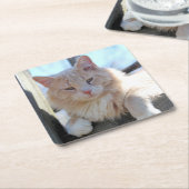 Dessous-de-verre Carré En Papier Cat (Incliné)