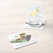 Dessous-de-verre Carré En Papier Cat Talk (En situation)