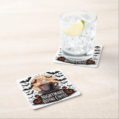 Dessous-de-verre Carré En Papier Cauchemar Avant Halloween Café (En situation)