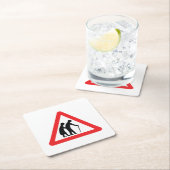 Dessous-de-verre Carré En Papier CAUTION Personnes ÂGÉES - VOYAGE UK (En situation)