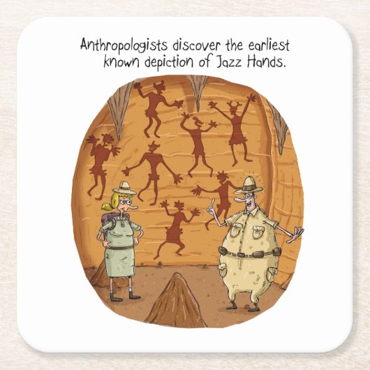 Dessous-de-verre Carré En Papier Cave Man Jazz Hands (Devant)
