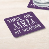 Dessous-de-verre Carré En Papier Ce sont mes armes (Incliné)