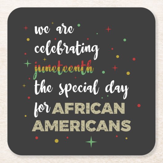 Dessous-de-verre Carré En Papier Célébration du 11° juin (Devant)