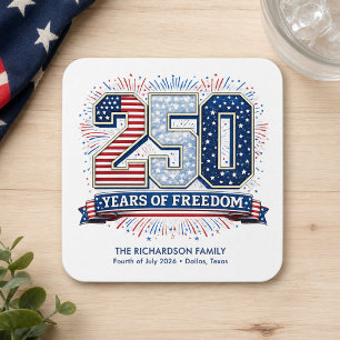 Dessous-de-verre Carré En Papier Célébration patriotique de la fête du 14 juillet 2