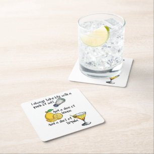Dessous-de-verre Carré En Papier Célébrez la vie, des paroles amusantes cadeau