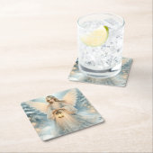 Dessous-de-verre Carré En Papier Celestial Winter Angel Lantern of Grace (En situation)