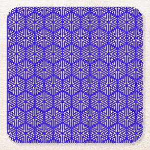 Dessous-de-verre Carré En Papier Cellules bleues