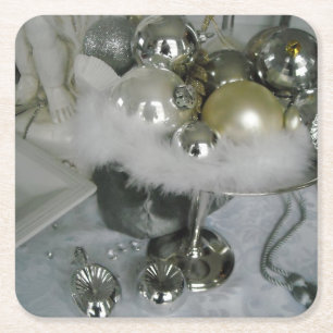 Dessous-de-verre Carré En Papier Centre de table de Noël élégant