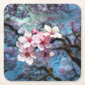 Dessous-de-verre Carré En Papier Cerisier (Devant)