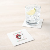 Dessous-de-verre Carré En Papier C'Est La Saison Deer Gnome Reindeer Noël (En situation)