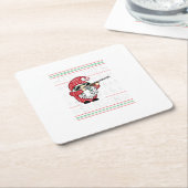 Dessous-de-verre Carré En Papier C'Est La Saison Deer Gnome Reindeer Noël (Incliné)