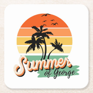 Dessous-de-verre Carré En Papier C'est l'été de George