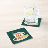 Dessous-de-verre Carré En Papier C'est l'heure du thé (En situation)