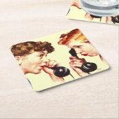 Dessous-de-verre Carré En Papier Chaîne de ragots (Incliné)