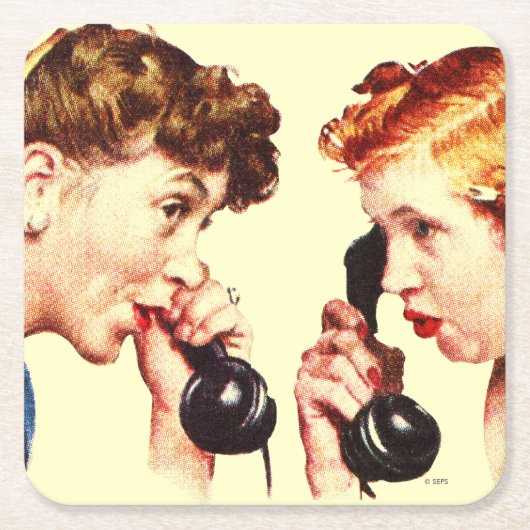 Dessous-de-verre Carré En Papier Chaîne de ragots (Devant)