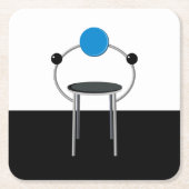 Dessous-de-verre Carré En Papier Chaise postmoderne (Devant)