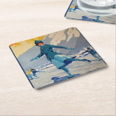 Dessous-de-verre Carré En Papier Chamonix - Mont Blanc (Incliné)