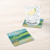 Dessous-de-verre Carré En Papier Champ II d'Impasto (En situation)