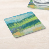 Dessous-de-verre Carré En Papier Champ II d'Impasto (Incliné)