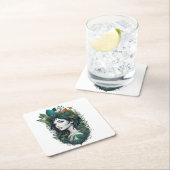 Dessous-de-verre Carré En Papier chanson forestière (En situation)