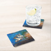 Dessous-de-verre Carré En Papier Chariot d'Apollon, Redon (En situation)