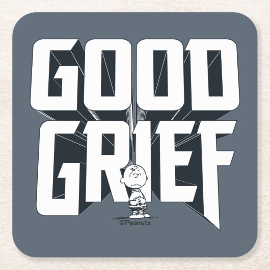 Dessous-de-verre Carré En Papier Charlie Brown "Good Grief" Rock Band Tee Graphic (Devant)